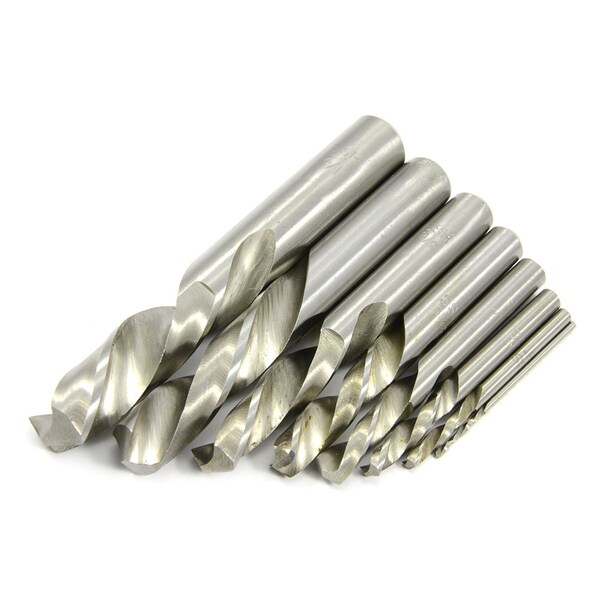 Forney 8-Piece Stubby Left Hand Drill Bit Set, High Speed Steel HSS - 20511