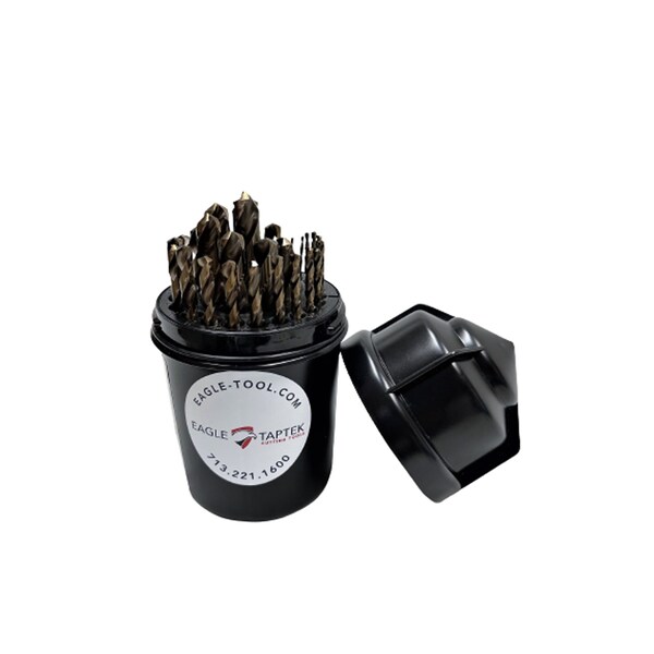 Eagle Taptek Cutting Tools 1/16-1/2X64THS 29 PIECE COBALT DRILL BUDDY PLASTIC SET - TAP50-DBC29-I