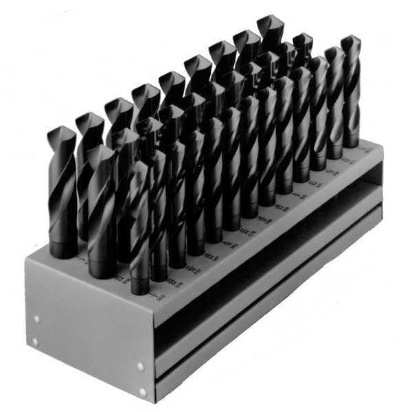 Chicago-Latrobe 33PC 1/2 Reduced Shank Silver & Deming Drill Set Chicago-Latrobe 190F Steam Oxide HSS 1/2-1IN - 69848
