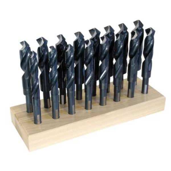 Chicago-Latrobe 16PC 1/2 Reduced Shank Silver & Deming Drill Set Chicago-Latrobe 190F Steam Oxide HSS 17/32-1IN - 69849