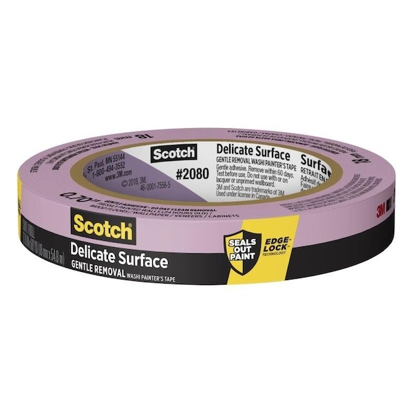 Cinta para pintor Scotch 2080EL18N, 60 yd L, 34 in W, Azul - 2080-18EC