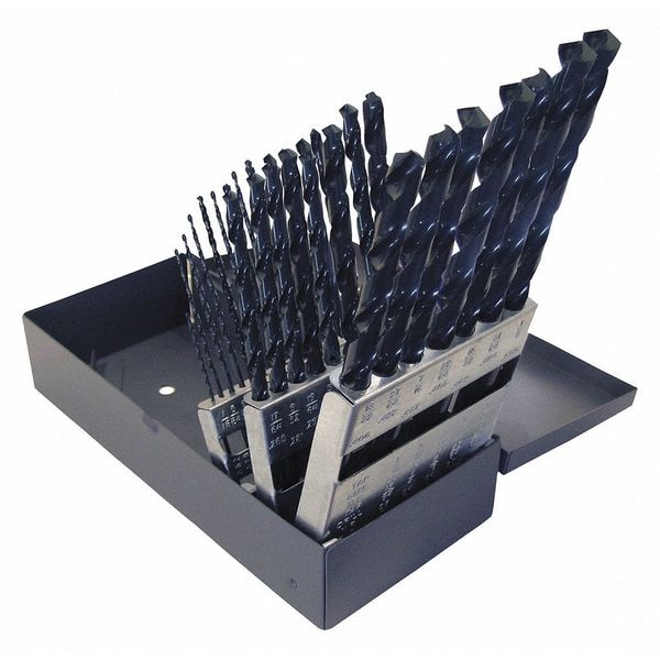Cleveland 29PC 118 Degree General-Purpose Taper Length Drill Set Cleveland 2510 Steam Oxide HSS RHS/RHC 1/16-1/2 - C00962