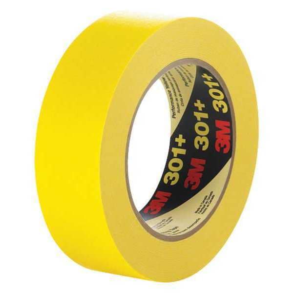 Cinta de enmascarar de 3M, 6.3 Mil, 3"x60 yds., Amarilla, Paquete de 12 - T938301