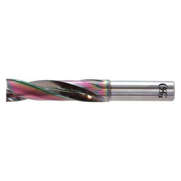 Osg Flat Bottom Drill Bit, 15.50 mm Size, 180  Degrees Point Angle, Solid Carbide, EgiAs Finish - 3331550