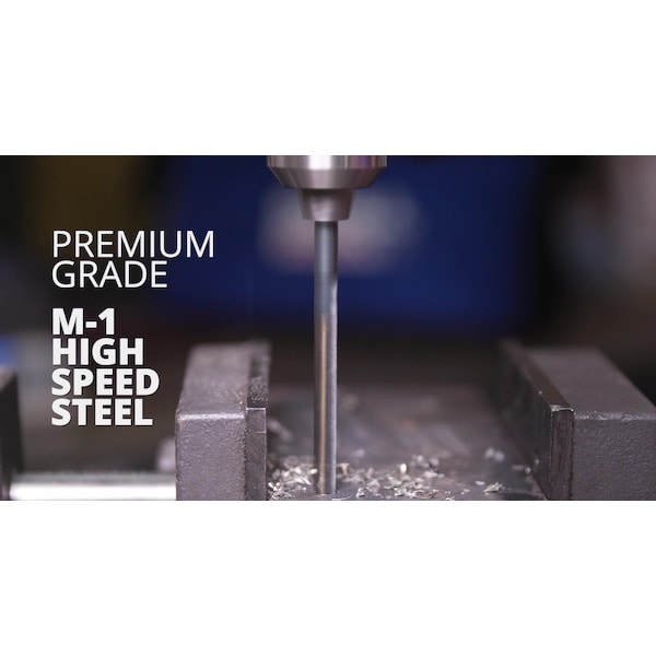 Drill America 1/8" HSS Black & Gold Split Point Stub Drill Bit, Contractor Series - KFDST1/8