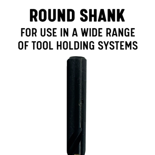 Drill America 1/8" HSS Black & Gold Split Point Stub Drill Bit, Contractor Series - KFDST1/8