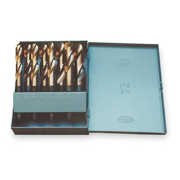 Chicago-Latrobe 8PC 1/2 Reduced Shank Silver & Deming Drill Set Chicago-Latrobe 190C Straw HSS-CO 8% 9/16-1IN - 69868