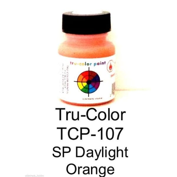 Pintura Tru-Color TCP107 de 1 oz en botella de color Naranja para Southern Pacific Daylight