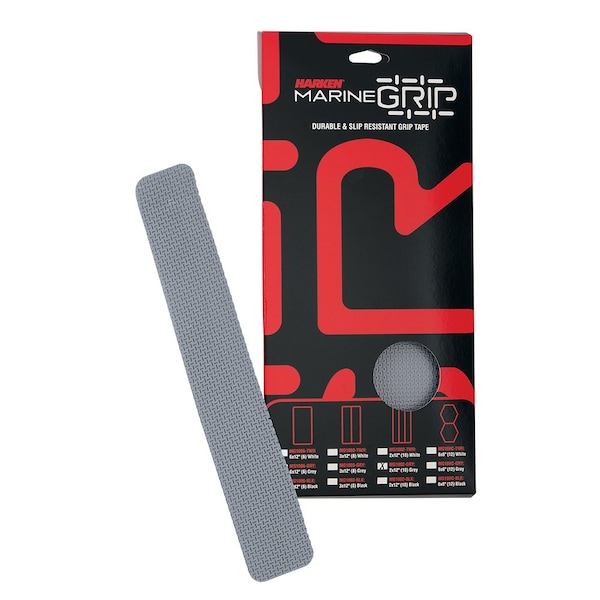 Cinta de agarre marino Harken, 2 x 12 pulgadas, gris, 10 piezas - MG1002-GRY