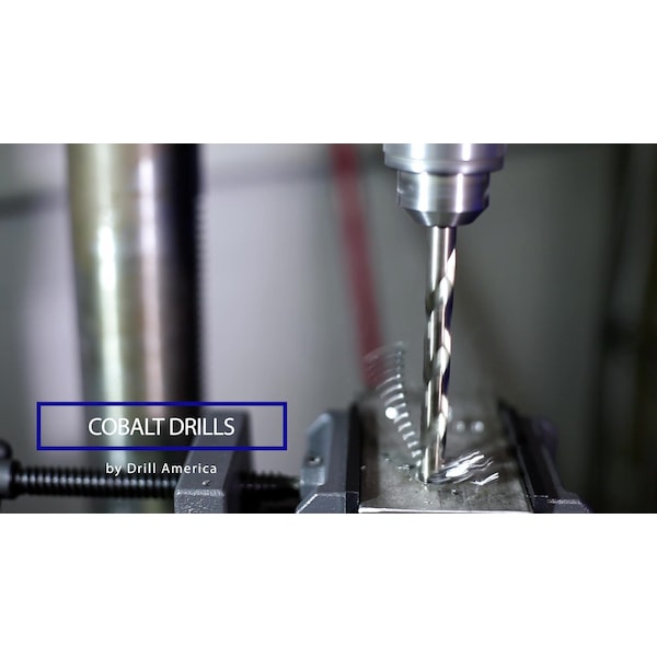 Drill America #7 Cobalt Jobber Length Drill Bit, D/ACO Series - D/ACO7