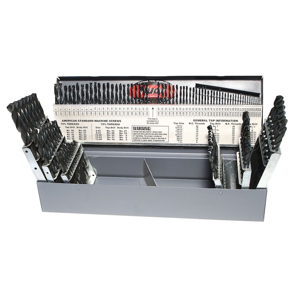 Drillco 115PC DRILL SET 1/16-1/2 BY 64ths #1-60 A-Z - 200A0115