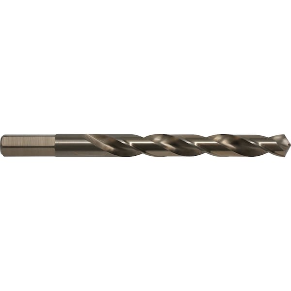 Cle-Line 118 Degree Heavy-Duty Cobalt Hex Shank Jobber Length Drill Cle-Line 1804 Straw HSS-CO RHS/RHC 3/8 - C10620