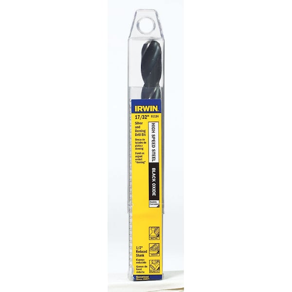 Irwin Irwin 17/32 in. X 6 in. L High Speed Steel Drill Bit Straight Shank 1 pc - 91134