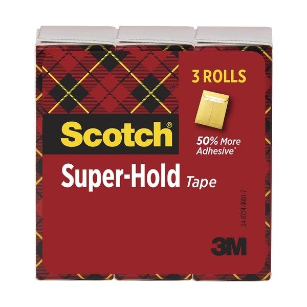 Cinta adhesiva súper resistente 3M Commercial Ofc Sup TAPE, SUPER-HOLD, 0.75inX1000 - MMM700K3