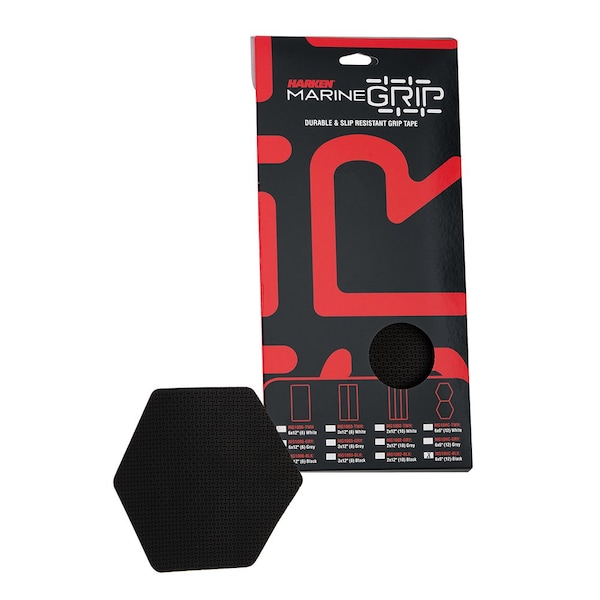 Cinta antideslizante para marina, panal de abeja, negro, 12 piezas - MG10HC-BLK