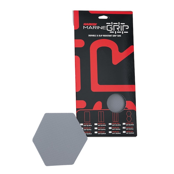 Cinta antideslizante marina de Harken, Panal de abeja, Gris, 12 piezas - MG10HC-GRY