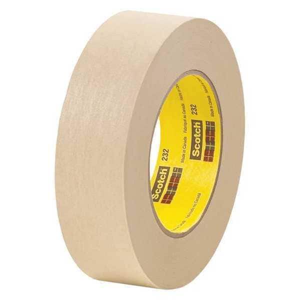 Cinta de enmascarar Scotch 3M™ 232, 6.3 Mil, 11/2" x 60 yardas, color beige, 24 por caja - T936232.