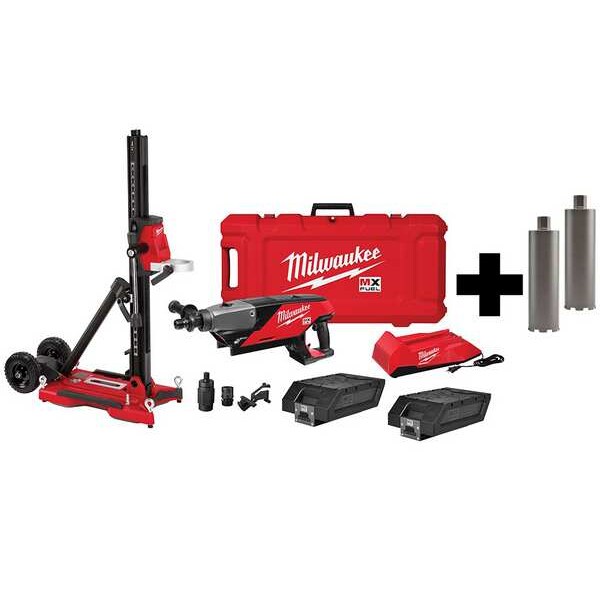 Milwaukee Tool MX Core Drill Kit, Diamond Ultra Dry Bit - MXF301-2CXS,48-17-0120,48-17-0130