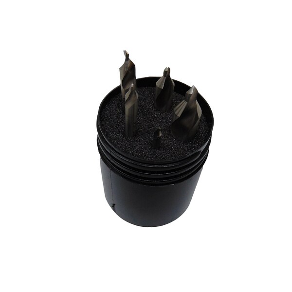 Norseman By Viking Drill And Tool Combo Drill/CounterSink #1 -#5 Deg. Ang. Bright Finish 5 Piece Set - 26861