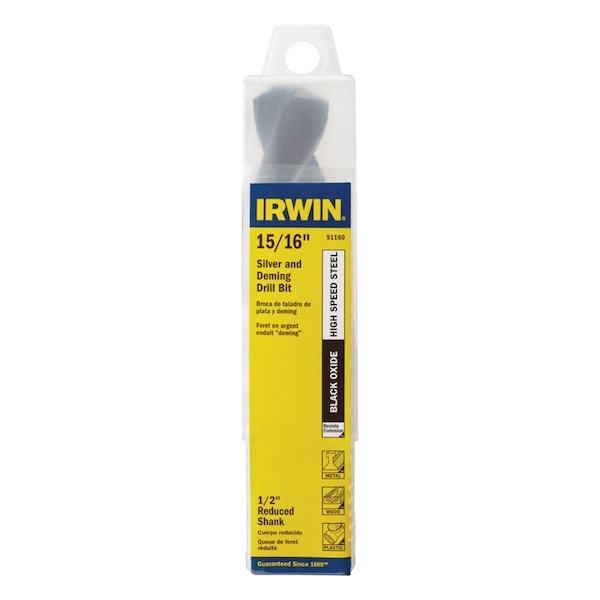 Irwin Irwin 15/16 in. X 6 in. L High Speed Steel Drill Bit Straight Shank 1 pc - 91160