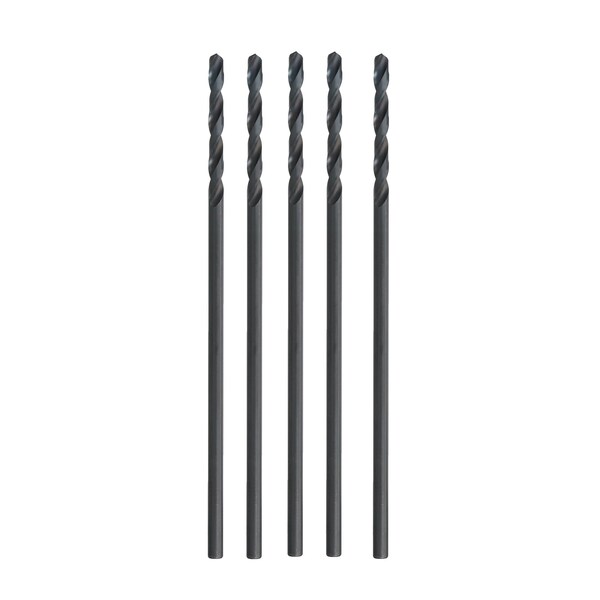 Drill America 1/4"-1/2"x6" HSS Aircraft Extension Drill Bit Set Plastic Case Pouch - POUA/CX6