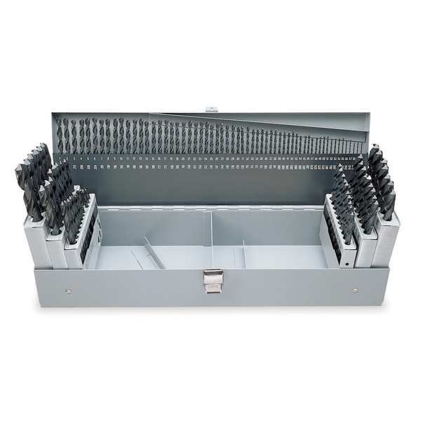 Cle-Line 115PC 118 Degree General Purpose Jobber Length Drill Set Cle-Line 1899 Oxide HSS 1/16-1/2, A-Z, #1-#60 - C21127