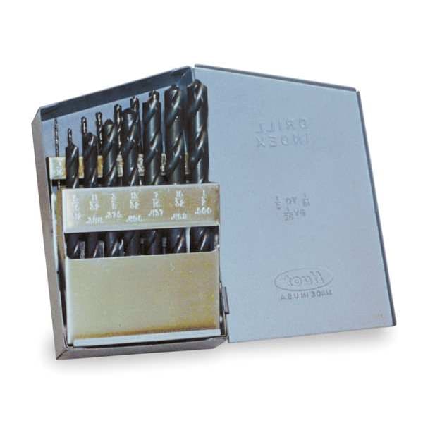 Chicago-Latrobe 15PC 118 Degree General Purpose Jobber Lengh Drill Set Chicago-Latrobe 150 Steam Oxide HSS 1/16-1/2 - 57713