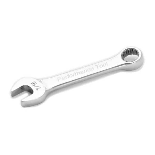 Llave combinada de 7/16 pulgadas de Performance Tool en versión corta, modelo W30514 - W30514.