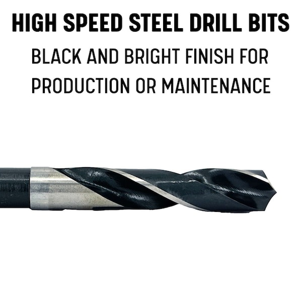 Drill America 9/16" HSS Reduced Shank Drill Bit 3/8" Shank, D/ARSD Series - D/ARSD3/8X9/16