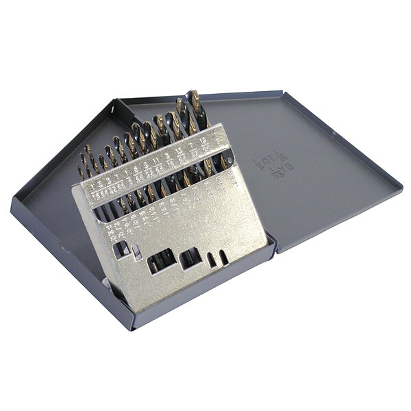 Cle-Line 13PC 135 Degree Heavy-Duty Mechanics Length Dril Set Cle-Line 1875R Black & Gold HSS 1/16-1/4x1/64 - C18126