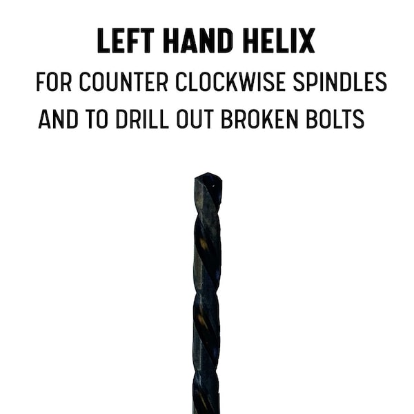 Drill America 1/8" HSS Left Hand Jobber Length Drill Bit - DWDLH1/8