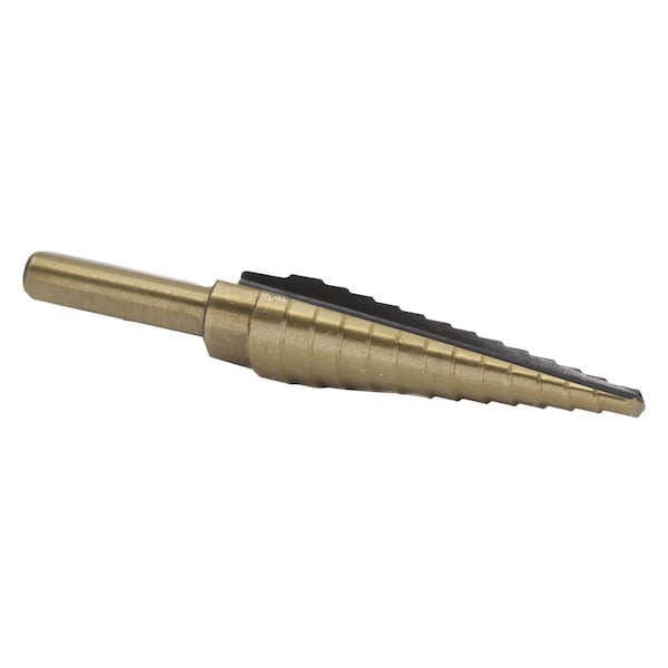 Drill America #1 HSS Black & Gold Step Drill Bit (1/8"- 1/2 by 1/32") - STE1