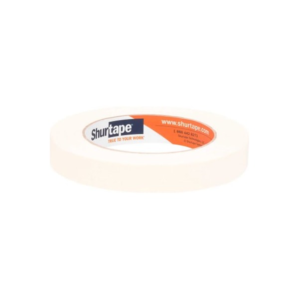 Cinta de enmascarar de alta adherencia de grado utilitario, natural, 18mm x 55m - Caja de 48 unidades - 100486