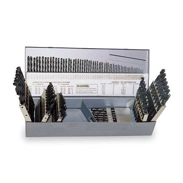 Chicago-Latrobe 115PC 135 Degree Heavy-Duty Jobber Length Drill Set Chicago-Latrobe 150ASP Oxide HSS 1/16-1/2, A-Z, #1-#60 - 45650