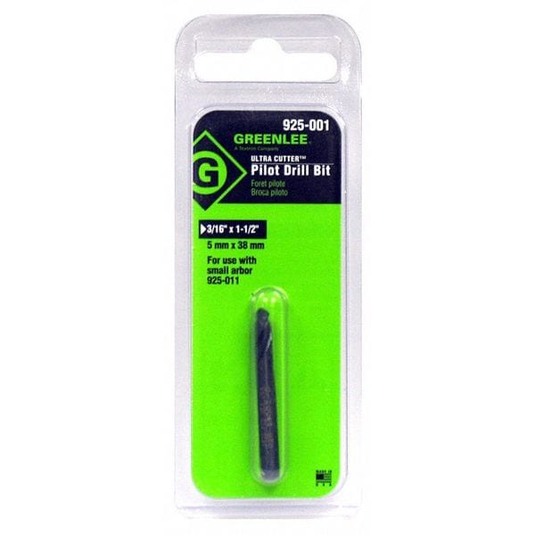 Greenlee Pilot Drill, 3/16 Dia x 1 1/2 In L - 925-001