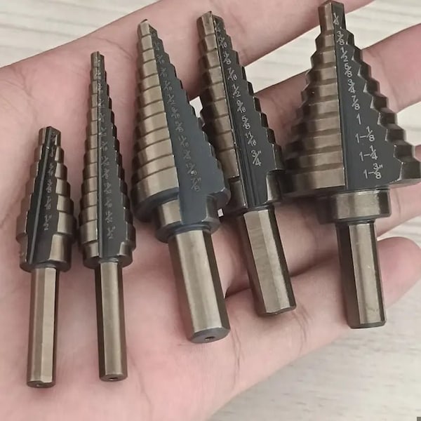 Florida Tools 5 PC HSS Cobalt Step Drill Bit Set with Aluminum Case  1/8-1-3/8 - FT-5PCCBLTSTP