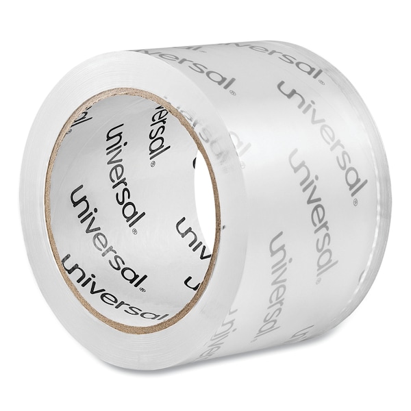 Cinta adhesiva de embalaje y almacenamiento extra ancha Universal, núcleo de 3 pulgadas, 2.83 pulgadas x 54.7 yardas, transparente, paquete de 6 - UNV83000