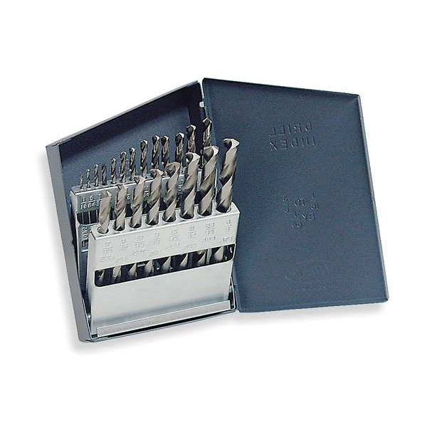 Chicago-Latrobe 21PC 118 Degree General Purpose Jobber Lengh Drill Set Chicago-Latrobe 150D Bright HSS 1/16-3/8x1/64 - 49912