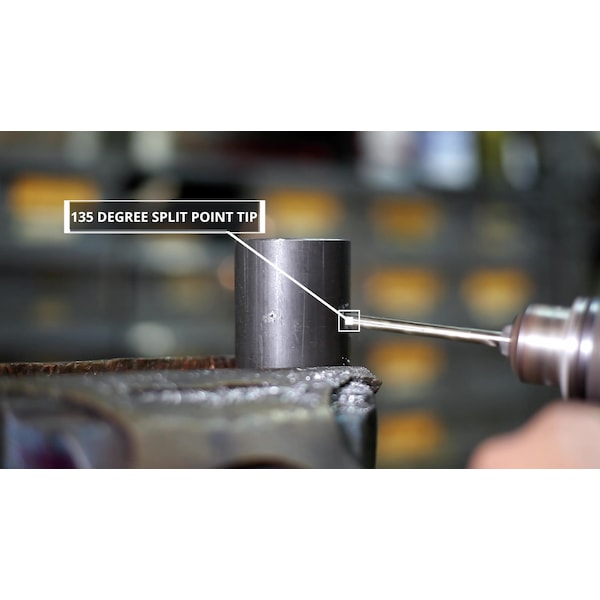 Drill America 1/4" Cobalt Jobber Length Drill Bit, D/ACO Series - D/ACO1/4