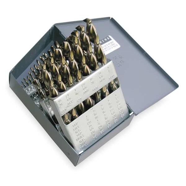Cle-Line 29PC 135 Degree Heavy-Duty Parabolic Jobber Dril Set Cle-Line 1872 Black & Gold HSS 1/16-1/2x1/64 - C18622
