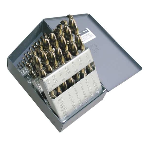 Cle-Line 29PC 135 Degree Heavy-Duty Parabolic Jobber Dril Set Cle-Line 1872 Black & Gold HSS 1/16-1/2x1/64 - C18622