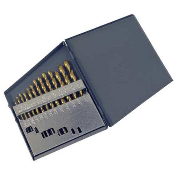 Chicago-Latrobe 13PC 135 Degree Heavy-Duty Cobalt Jobber Length Drill Set Chicago-Latrobe 550-TN TiN HSS-CO 1/16-1/4x1/64 - 69891