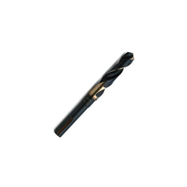 Champion Cutting Tool 9/16in x 6in - XG12 BlackGold Silver & Deming Drill, 1/2in Flatted Shank, 118 deg Split - CHA XG12-9/16