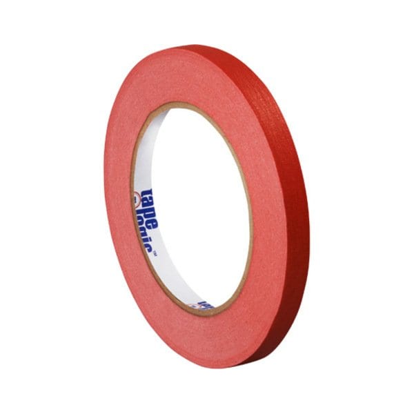 Cinta de enmascarar Tape Logic®, 4.9 Mil, 1/4" x 60 yds., Roja, 144/Caja - T931003R