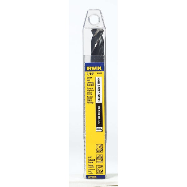 Irwin Irwin 9/16 in. X 6 in. L High Speed Steel Drill Bit Straight Shank 1 pc - 91136