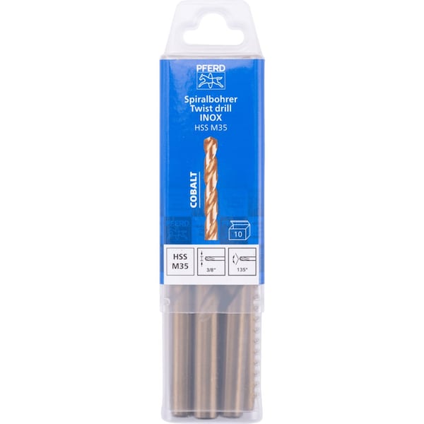 Pferd HSS Twist Drill  3/8 in. M35 Co5 INOX - 20064