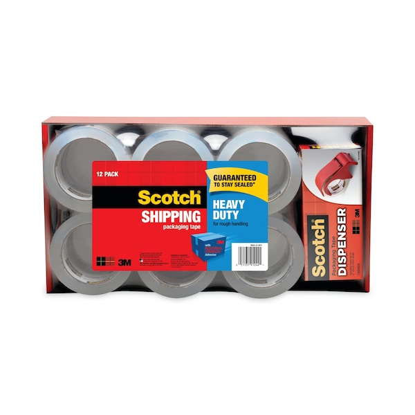 Cinta Premium Scotch, con dispensador manual, 1-7/8"x54.6Yds, 12 piezas, transparente - 3850-12-DP3