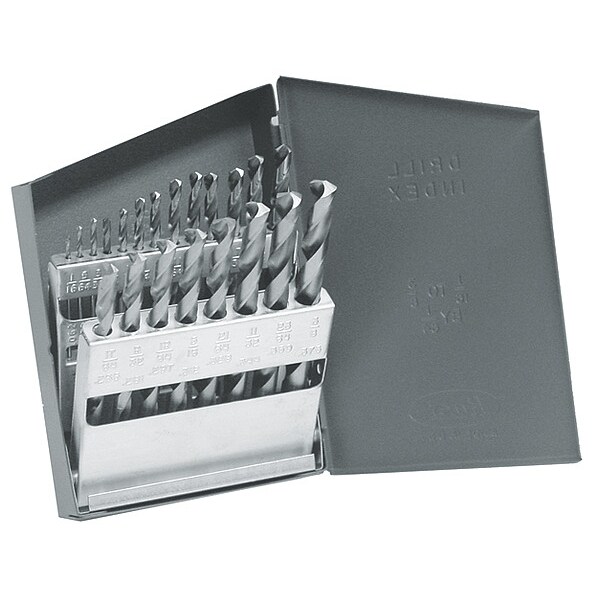 Cle-Line 21PC 1/16-3/8x1/64 HSS 118 Degree General Purpose Jobber Length Drill Set Cle-Line 1898 Bright RHS/RHC - C21113