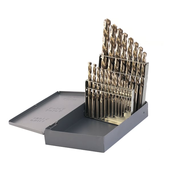 Drillco 21PC DRILL SET 1/16-1/4 BY 64ths 9/32-1/2 BY 32nd - 200LH21V