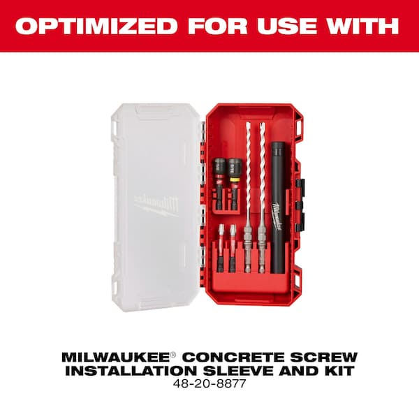 Milwaukee Tool 3/16 in. x 6 in. SHOCKWAVE Impact Duty Carbide Multi-Material Drill Bit for Concrete Screws - 48-20-8876